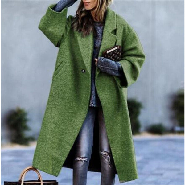 Women'S Elegant Long Winter Coat with Plush Collar - Solid Color Warm Winter Coat, Soft Faux-Fur Trim, Structured Fit & Smooth Texture, Cozy Outerwear for Fall and Winter 2025, Casual to Formal Outfits (, Brown, Grey, Navy
