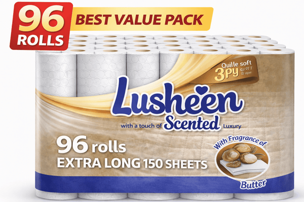 96 Rolls Toilet Tissue – 3 Ply – Extra Long 150 Sheets – Soft & Strong Bulk Pack – Long Lasting Family Size
