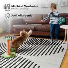 1pc Ultra Soft Printed Rug – Modern Non-Slip Living Room Area Rug, Stylish and Soft Printed Mat, Machine Washable Carpet for Bedroom, Home, and Office Floor Decoration