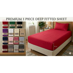 Extra Deep Fitted Sheets 30cm deep pocket with Elastic Cornes For Perfect Mattress Fit, Available in Single,Double, King,& SuperKing Size
