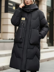 Women's Padded Coat, Long Style Outerwear, Fashionable New Winter Arrival, Warm Casual Thickened Padded Jacket