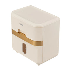 Luxury-inspired no-drill wall-mounted tissue dispenser, waterproof bathroom storage rack, kitchen paper holder, toilet roll holder, dual-purpose tissue/roll dispenser, multi-functional tissue storage rack. Compact design suitable for bathrooms, kitchens,