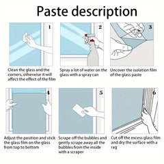 1 Roll Of Self-adhesive PVC Glass Static Window Film Window Sticker, Suitable for Floor-To-Ceiling Windows in Bathrooms And Restrooms, UV Resistant, Transparent And Opaque Window Film for Living Room Home Decoration