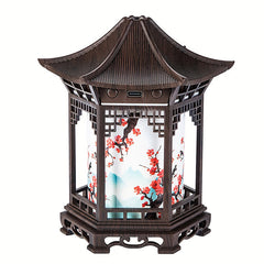 Chinese-Style Mini Humidifier & Night Light - USB- Portable Cool/Dry Mist Air Humidifier with Traditional Pagoda/Tortoise Design, ABS Quiet Operation for Home, Office, Car, - Ideal Gift for & (USB-, Humidifiers for Bedroom