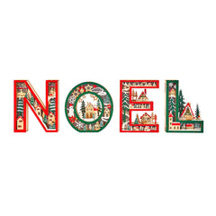 NOEL Light up Wooden Letters- Set of 4