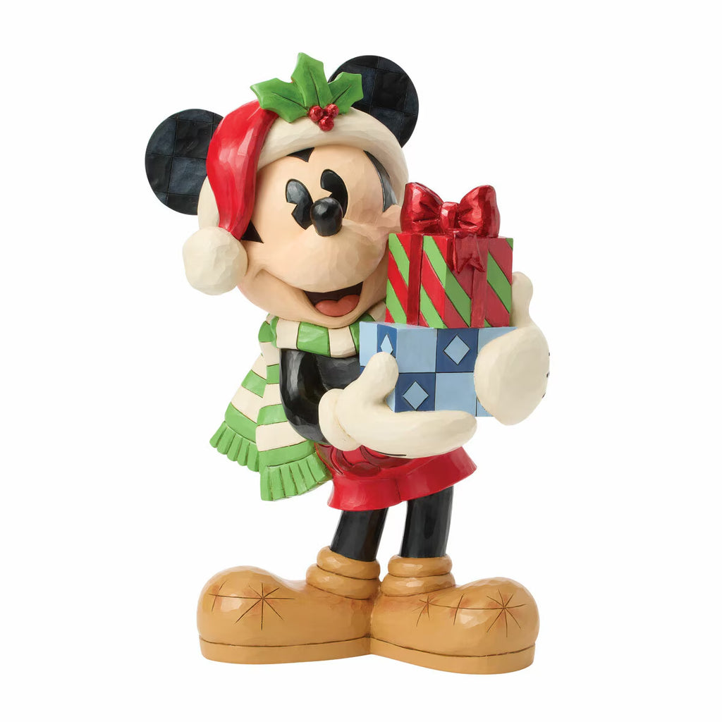 Disney Christmas Mickey & Minnie with Presents Statue Designed by Jim Shore