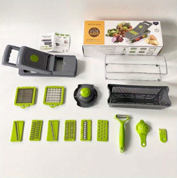 15in 1 Vegetable Chopper Salad Fruit Mandolin Slicer Food Dicer Cutter Peeler