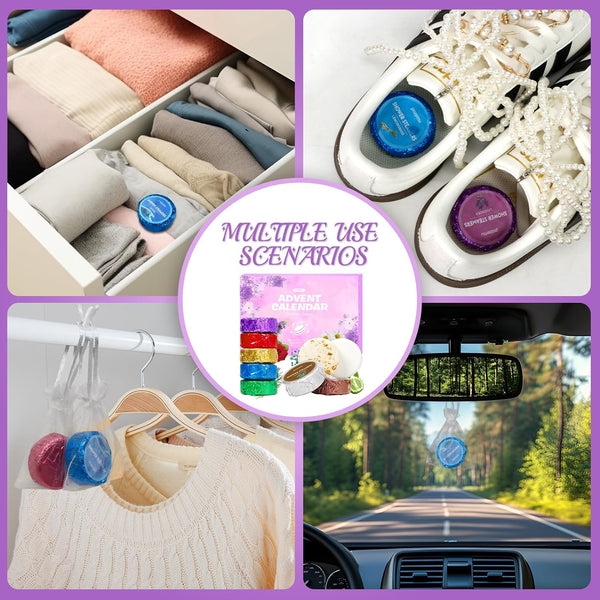 Shower Steamers Advent Calendar 2025 for Adult Kids Bath Bombs Aromatherapy Advent Calendars for Women Men Girls Boys