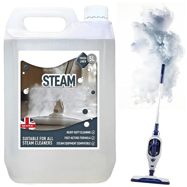 5 Litres Steam Fresh Linen Scent For Steam Mops & Cleaners Ideal For Floors, Tiles, Glass & Washable Hard Surfaces