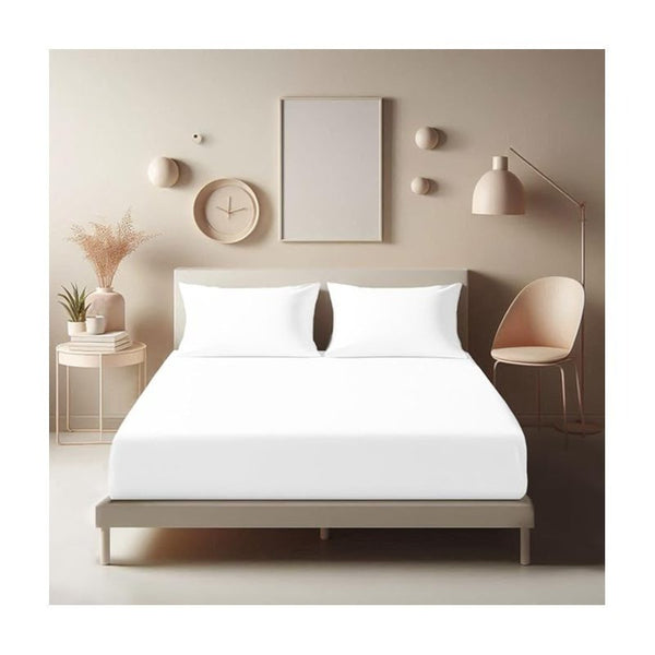 ELAFY Extra Deep 25CM Fitted Sheet Bed Sheets Single Double King Super King Bed Size cotton rich Feels super soft