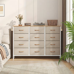 12-Drawer Dresser with Sturdy Handles, Bedroom Furniture