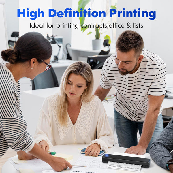 D810B Portable Inkless Thermal Printer - A4 Size, Prints Documents And Labels, Wireless Connection, USB Charging, Perfect For Travel And Office Use, Compatible With IOS And Android, Ideal Gift For Tattoo Artists And Business Professionals