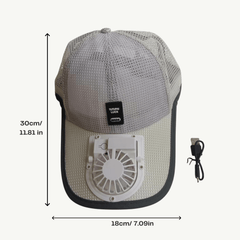 USB Rechargeable Cooling Fan Baseball Cap, 3-Speed Adjustable Airflow Sun Hat for Outdoor Sports, Golf, Fishing, Hiking
