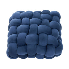 Set of 2 Twisted Knit Square Throw Pillow Cushion – Handmade Style Braided Texture Decorative Seat Pad for Dining Chair, Bench & Window Seat, Soft Polyester Fill, Plush Home Accent (30 x 33 x 12cm)
