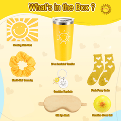 Sunflower Birthday Gifts Mothers Day for Her, Thank You GIifts for Her Personalised Mum Friendship Get Well Soon Retirement Basket Box Care Package for her, fathers day for gifts