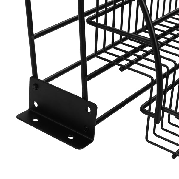 3-Tier Pull Down Spice Rack - Retractable Carbon Steel Organizer (Easy Install, Space-Saving for Kitchen Cabinet/Pantry) - Ships from Local Warehouse