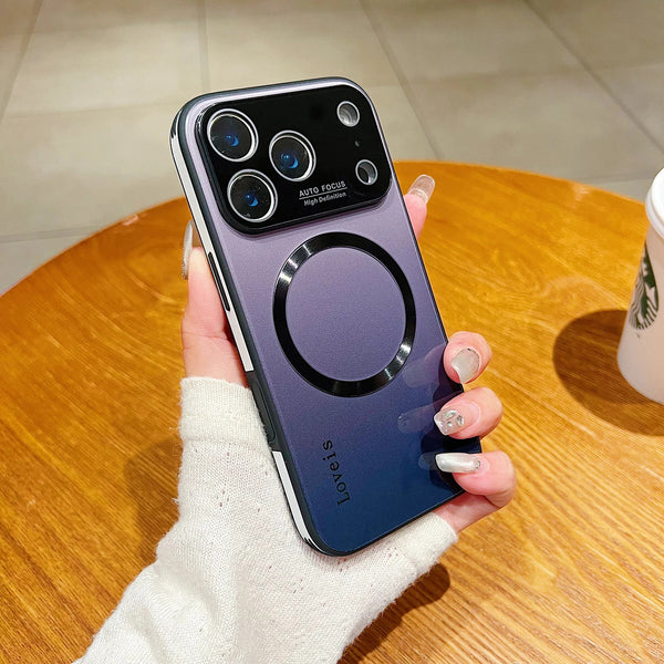 Phone Case - High-End Gradient Color Magnetic Glass Phone Case for Large Windows, Compatible with Iphone 17, 16, And 15 Pro Max, Featuring Wireless Charging And Complete Shock Resistance