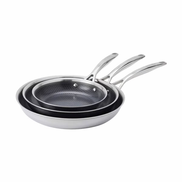 Henckels Paradigm Stainless Steel Ceramic Fry Pan Set, 3 Piece