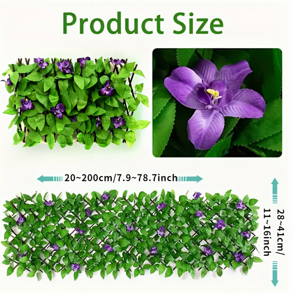 Expandable Fence Screen, Garden Fencing Use Artificial Hedge Screen Extend Garden Grid Board with , Garden Fence Screen, Fence Privacy Screen for Backyard Patio Wall Decoration