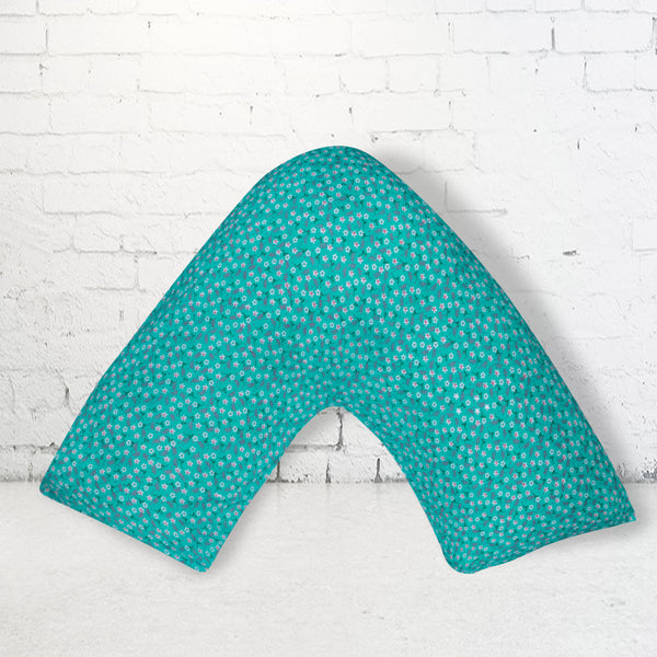 Printed V Pillow Cases Covers Easy Care Head Back Neck Maternity Support74x34cm