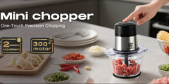SUPERLEX Mini Chopper 300W Motor 6 Second Quick Mincing Dual Speed Control 1000ml Capacity One Touch Chop
