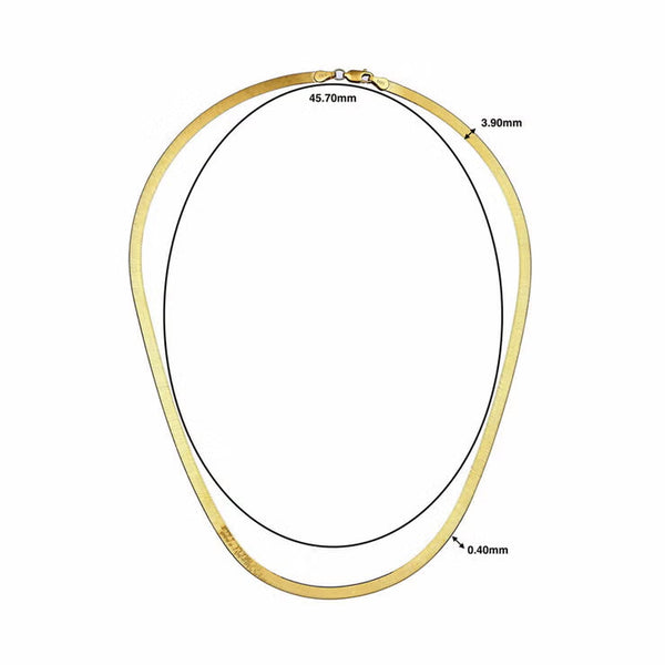 14Ct Yellow Gold Herringbone Necklace