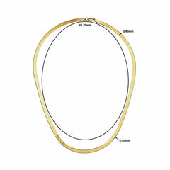 14Ct Yellow Gold Herringbone Necklace