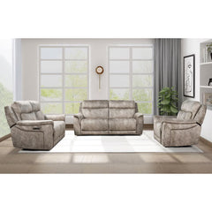Oscar Grey Fabric Power Reclining Armchair with Power Headrest