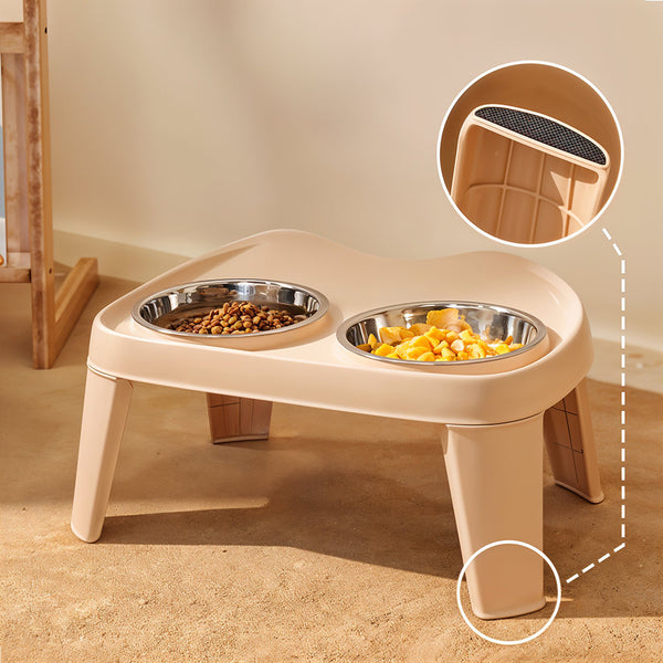 Dog Bowls with Stand, Adjustable Raised Dog Bowl for Large Dogs, Dog Feeding Station with 2 Stainless Steel Dog Bowls, Non-Slip elevated dog bowls