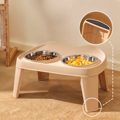 Dog Bowls with Stand, Adjustable Raised Dog Bowl for Large Dogs, Dog Feeding Station with 2 Stainless Steel Dog Bowls, Non-Slip elevated dog bowls