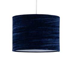 Navy Blue Crushed Velvet 25cm Pendant Light Shade