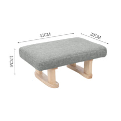 Small Linen Padded Stool Sofa Side Footstool Footrest Hallway Shoe Stool Living Room Bedroom Stool Seat