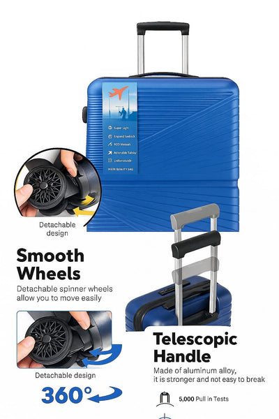 1611 RYANAIR UNDERSEAT CABIN TROLLEY CASE 40 X 25 X 20 CM DETACHABLE WHEELS