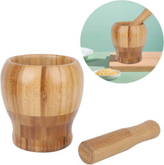 Kitchen Garlic Spice Wooden Mortar and Pestle, Healthy and Durable Kitchen Utensils, Multi-Functional for Home Chopping and Grinding