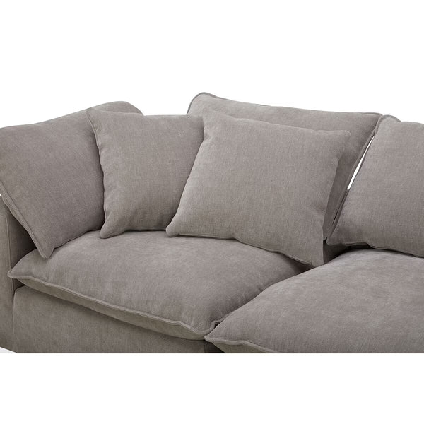 Aiden & Ivy Sereen Beige Fabric 6 Piece Modular Sofa