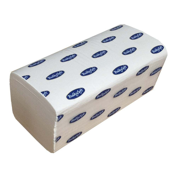 Bulky Soft Premium Z-Fold 2Ply White Hand Towels | 5 x 150's Per Sleeve | 750 Towels