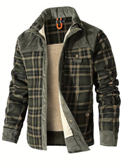 US Size Men'S Casual High-Quality Fall/Winter Plaid Jacket