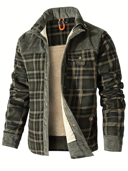 US Size Men'S Casual High-Quality Fall/Winter Plaid Jacket