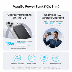 Anker Travel Bundle with Maggo Power Bank (10K, Slim), 40W Wall Charger with US/UK/EU Plugs, 60W USB-C to USB- C Cable (1.8 M/6 Ft), and Travel Case