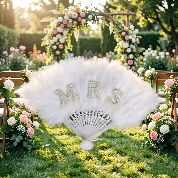 [Wifey Fan] 1pc WIFEY/MRS Fan Adult Novelty Party Gift, Wedding Additions, Bridesmaids, Grooms, Brides, Grooms Additions, Singles Party, Honeymoon Additions, The Best Gift for Your Partner