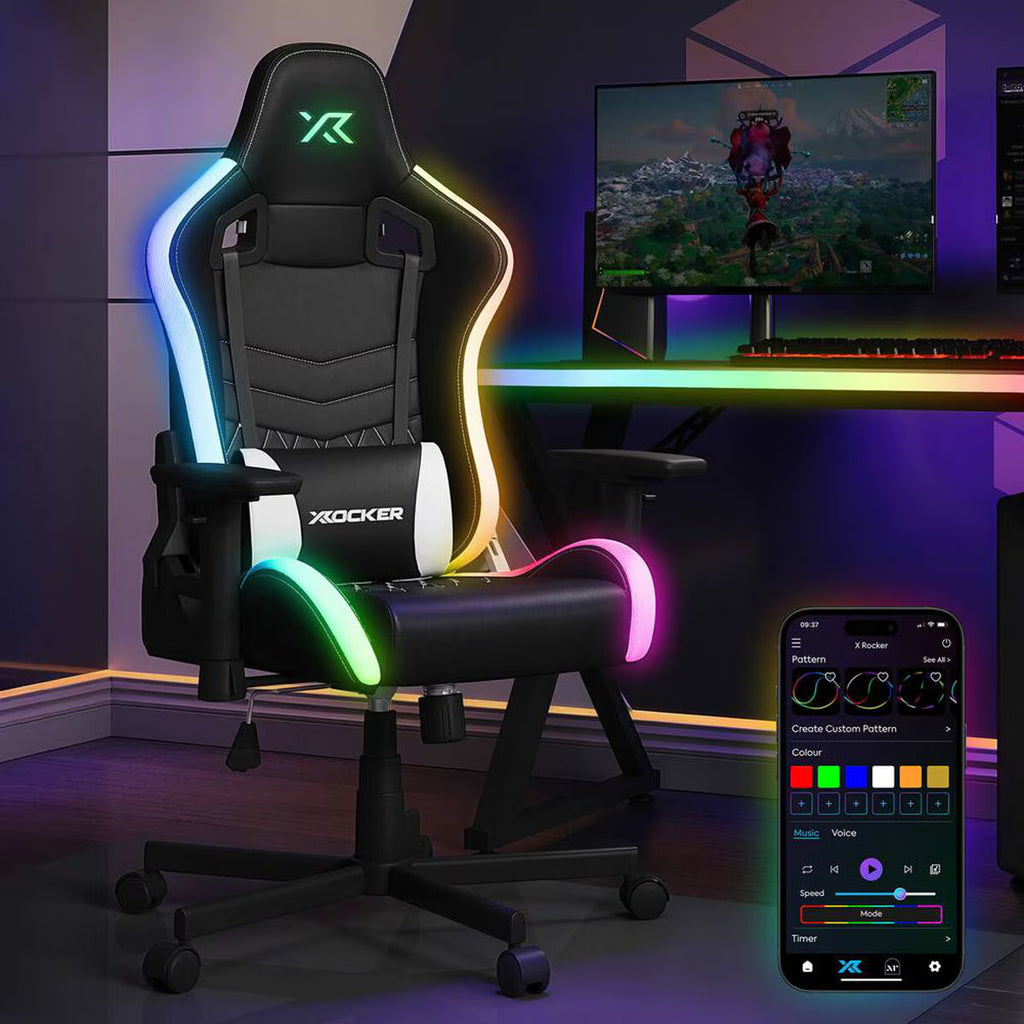 X Rocker Opal RGB Junior Gaming Chair with LED Lights