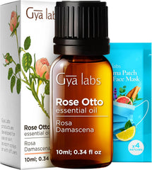 Gya Labs Rose Essential Oils for Skin - 100% Pure Natural Rose Oil for Face, Hair, Diffuser, Perfume & Candle Making Scent Aromatherapy (10Ml)