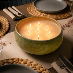 Torc 7 Wick Candle, in Green