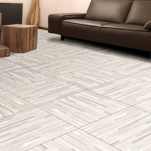 LIVINGANDHOME 24PCS Peel and Stick Non-slip Floor Tiles - 12