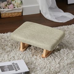 Small Linen Padded Stool Sofa Side Footstool Footrest Hallway Shoe Stool Living Room Bedroom Stool Seat