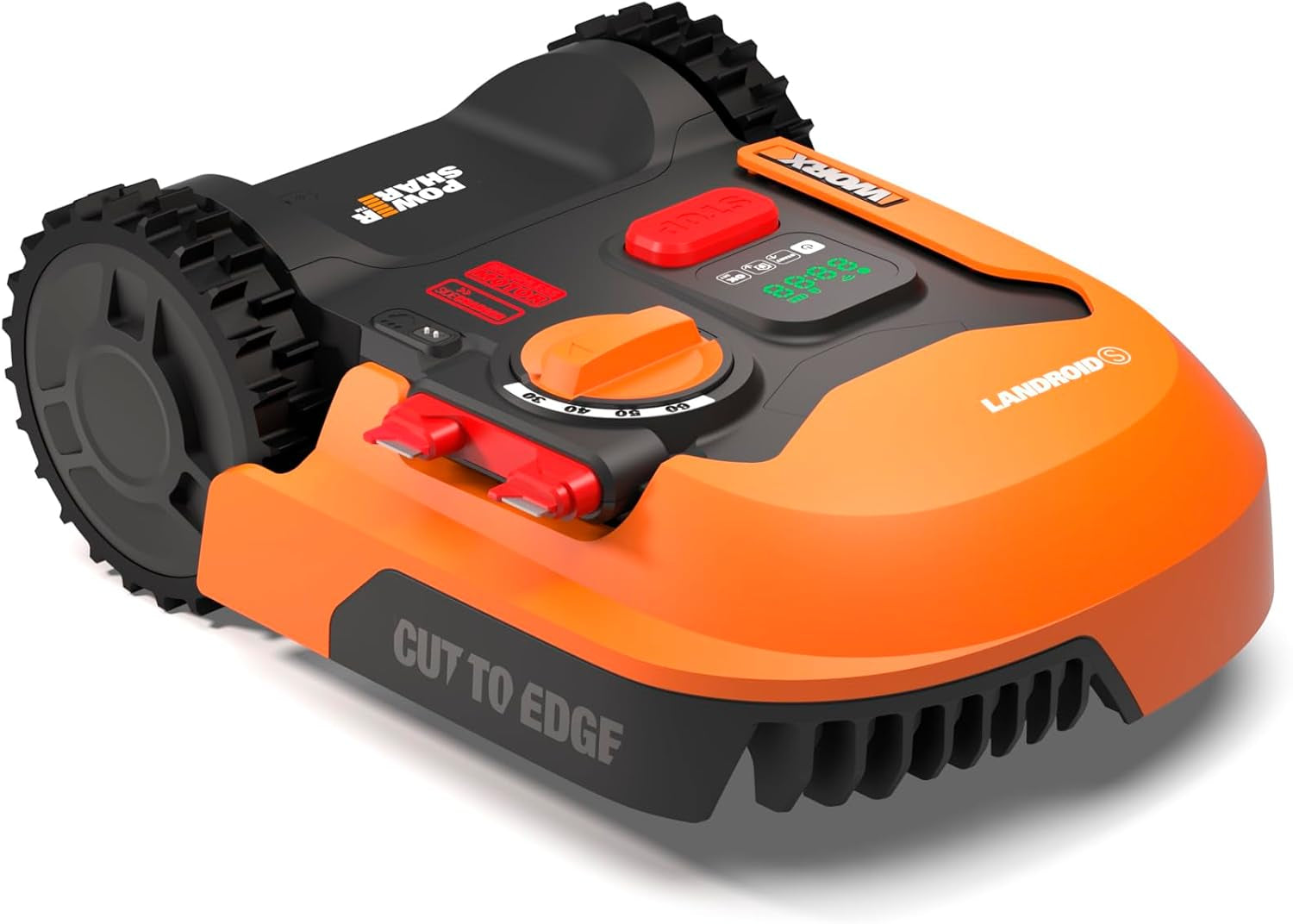 WORX Landroid M500+ WR165E Robot Lawn Mower for Medium Gardens up to 500M2/Cut to Edge Automatic Robotic Lawn Mower with App Control, Wifi