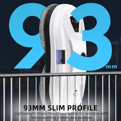Ahwoihs Automatic Electric Window Cleaning Robot with Water Spray and Remote Control - 5600Pa Powerful Suction for Interior Glass