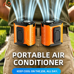 Portable Multi-functional Fan, Rapid Cooling 181.44g Ultra-lightweight Design, 18000 RPM High-speed Motor, 5000mAh Long-lasting Battery, Fast Charge Shock Dust Resistant, Flashlight, for Travel, Gym, Party, Working In High-temperature Environments