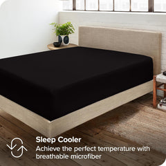 40cm Extra Deep Fitted Sheet, All seasons Bedding Ultra Soft Breathable Microfiber Bedding, Wrinkle-Free, Machine Washable, Hotel Quality All Sizes Available