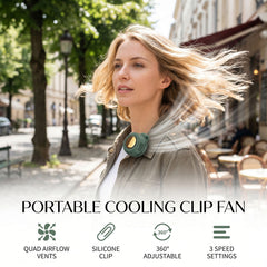Mini Clip on Fan, Ultra Compact 360° Portable Handheld Fan, 50% Smaller with High Density Battery, Long Lasting Desk Fan, A Good Item for Travel, Outdoor.